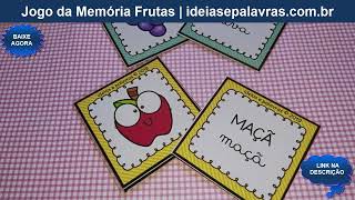 Jogo da Memória Frutas 54 cartas para Alfabetização Infantil  Desenvolva Habilidades com Diversão [upl. by Adnuhsat830]