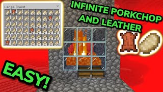 EASY 121 AUTOMATIC HOGLIN FARM TUTORIAL in Minecraft Bedrock MCPEXboxPS4SwitchPC [upl. by Binetta]