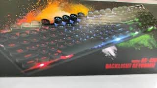 IMICE MK X60 Mechanical Keyboard Hk800 Backlight Keyboard Unboxing [upl. by Barlow]