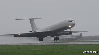 Ilyushin IL62MGr EW450TR Rada Airlines OSTEBOS Ostend Airport [upl. by Goldin294]