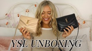 Saint Laurent Loulou Luxury Bag Unboxing And Review  YSL Toy Loulou Sizing  Black And Beige [upl. by Mirabella]