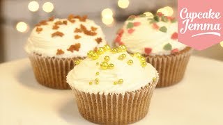 Spiced Christmas Cupcakes  Cupcake Jemma [upl. by Yatnod]