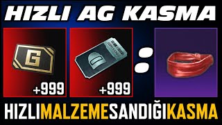 BEDAVA HIZLI AG KASMA  BEDAVA HIZLI MALZEME SANDIĞI KASMA  BEDAVA KIRMIZI GÖZ BANDI  PUBG MOBILE [upl. by Yebba]