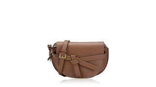 Loewe Pebble Grain Calfskin Mini Gate Dual Bag Tan [upl. by Yob]