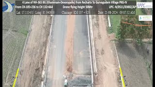 Khammam  Devarapalli 4 Lane Greenfield Highway  June Month Status  604 Complete  Pkg IV [upl. by Nileuqcaj585]