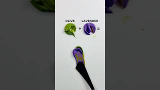 Olive Vs Lavender Paint Mixing🫒🟣 colors artvideo paintmixing satisfying shorts art asmr [upl. by Sharl]