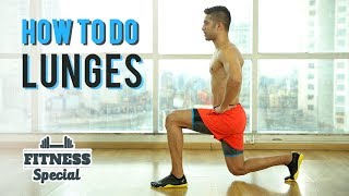 How To Do A LUNGE  Lunges for BEGINNERS  FITNESS SPECIAL  WORKOUT VIDEO [upl. by Nnahteb]