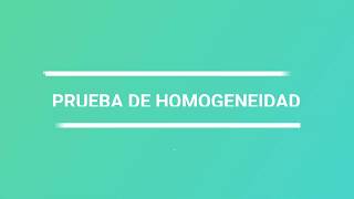 Ejercicio de Prueba de Homogeneidad  Estadística 2 [upl. by Ranip]