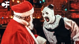 Art The Clown Meets Santa  TERRIFIER 3 2024 Movie Clip [upl. by Rosecan686]