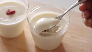 杏仁霜不使用！混ぜて冷やすだけとろける杏仁豆腐の作り方  Almond jelly recipe [upl. by Randa]