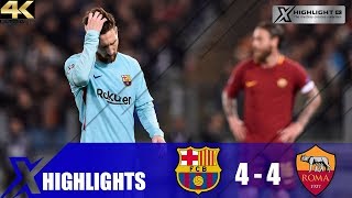 Barcelona vs AS Roma 44 Extended Highlight amp All Goals  UCL Quarter Final 2018  UHD 4K [upl. by Secunda]