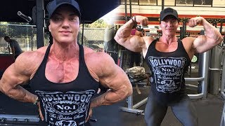 Big Chest amp Biceps Workout  IFBB Pro Female Bodybuilder Helle Trevino [upl. by Eniloj]