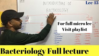 Introduction of Bacteriology systemic bacteriology full lecture in Hindi Micro Lec13 [upl. by Anirtruc]