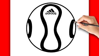 HOW TO DRAW ADIDAS SOCCER BALL LIKE A PRO  DRAWING STEP BY STEP [upl. by Erdman]