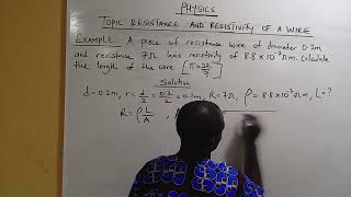 Solved Problem on Resistance and Resistivity of a Wire SS1 [upl. by Nnairet]