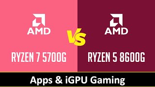 RYZEN 7 5700G vs RYZEN 5 8600G [upl. by Coffin]