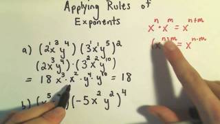 Applying the Rules of Exponents  Basic Examples 1 [upl. by Esch325]