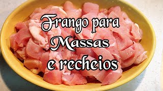 Como cozinhar frango no microondas e como congelar para recheios e outros [upl. by Roos]