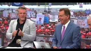 During College GameDay Nick Saban interrupts Pat McAfee to directly address Milroe as an issue [upl. by Kifar]