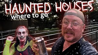 Where are the entrances to Cedar Pointquots Haunted Houses Fright Lanes Exits [upl. by Sukhum]