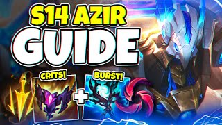 AZIR SEASON 14 MINI GUIDE BEST BUILDS AND RUNES TO CLIMB WITH [upl. by Mogerly]