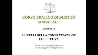 2 I LIVELLI DELLA CONTRATTAZIONE COLLETTIVA [upl. by Oletha]