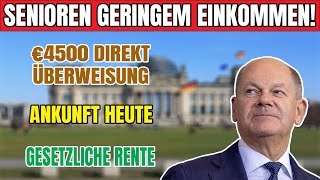 Dringend €4500 Einzahlungen HEUTE Einmalige Zahlungen Gesetzliche Rentenversicherung Renten Update [upl. by Aniles190]