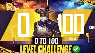 01 TO 100 LEVEL CHALLENGE 🥵 in Garena Free Fire Solo Rank Susing gwdev [upl. by Nimzay]