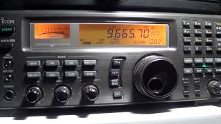 Tuning Shortwave 31 meter band on Icom IC R8500 with comments [upl. by Anyzratak]