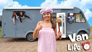 FAMILY VAN LIFE Living In A Van For 24 HOURS [upl. by Elletnuahs]