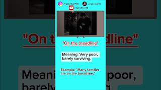 On the breadline what does that mean money phraseforyou 100k money fyp englishtan [upl. by Ailecnarf]