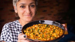 Delicious chickpea spinach curry  Food with Chetna [upl. by Meredeth]