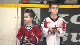 Strathroy Rockets Dale WurfelJade Allison pregame ceremonies [upl. by Lednahc]