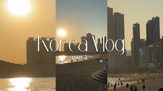 Korea Vlog  Magnate cafe again free food Haeundae beach sky capsule [upl. by Vern]