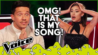 Surprising the Coaches with their OWN SONGS in the Blind Auditions of The Voice  Top 10 [upl. by Cohl]