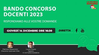 Bando concorso docenti 2023 rispondiamo alle vostre domande [upl. by Ymij]