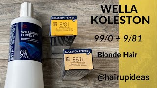 WELLA KOLESTON PERFECT  Shades 990  981 root coverage for blondes [upl. by Enileoj976]