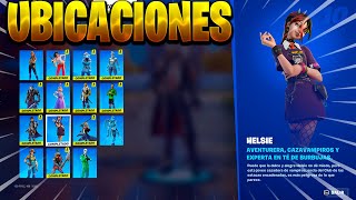 UBICACIONES DE TODOS LOS 15 PERSONAJES PARA COMPLETAR COLECCION TEMPORADA 1 FORTNITE CAPITULO 4 [upl. by Anidal830]