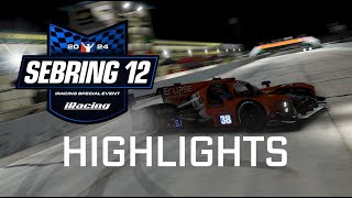 12 Hours of Sebring HIGHLIGHTS  iRacing [upl. by Zetnauq]