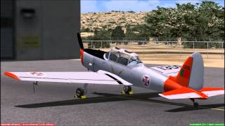 FSX HD DHC1 Chipmunk Força Aérea Portuguesa Hangar Sete [upl. by Atiuqaj]