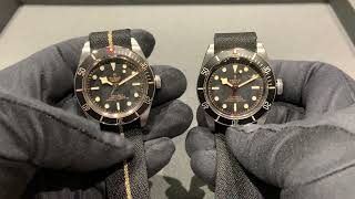 Tudor Black Bay 58 vs Black Bay 41 Both Black Dials w Nato [upl. by Naryt205]