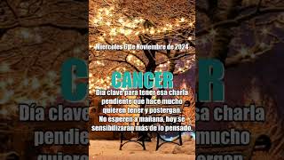 06 Noviembre 2024 TAROT CANCER HOY PUEDE SER ❤️ AMOR ❤️ tarot cancer horoscopo [upl. by Kubiak]