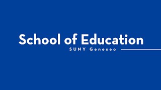 SUNY Geneseos School of Education [upl. by Yrrab35]