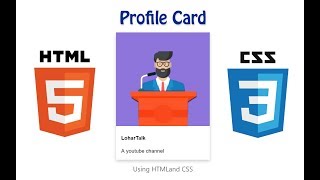 How to create profile card using html and css [upl. by Anohr182]