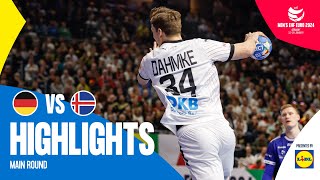 Their first Main Round win  Germany vs Iceland  Highlights  Mens EHF EURO 2024 [upl. by Siskind106]