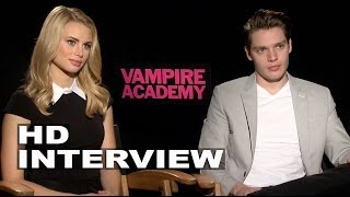 Vampire Academy Dominc Sherwood amp Lucy Fry Official Movie Interview  ScreenSlam [upl. by Nappy]