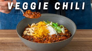 Quick Vegetarian Chili You Wont Miss the Meat  WEEKNIGHTING [upl. by Bitthia]