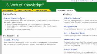 Web of ScienceJournal Impact Factors [upl. by Koral]