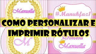 TUTORIAL  Como baixar  editar e imprimir personalizados [upl. by Warrick]