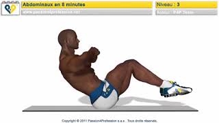 Abdos en 8 minutes niveau 3 Abs in 8 minuets level 3 musculation abdominaux [upl. by Alonso]